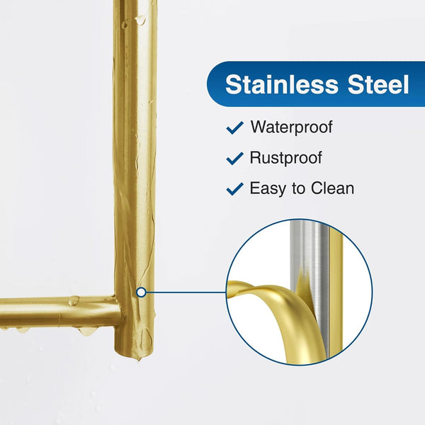 Gold Paper Towel Holder – Wall Mounted Self-Adhesive or Drilled Install