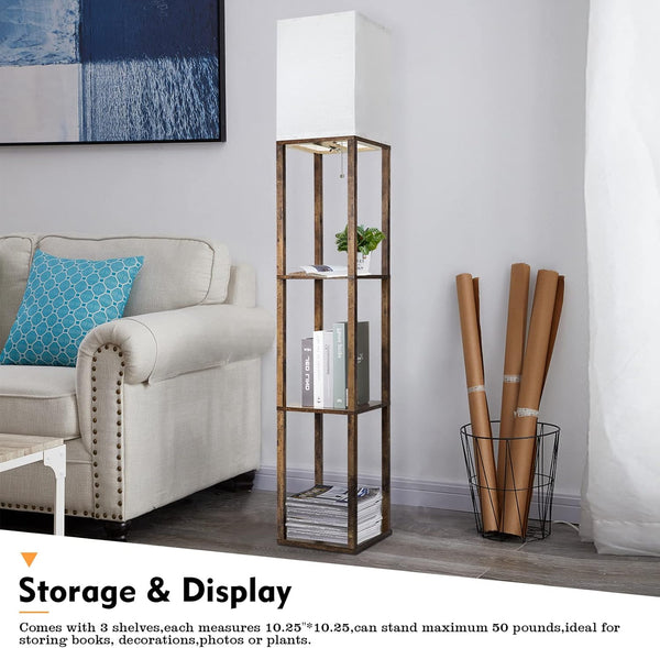 RUNTOP Shelf Lamp – 3 Color Temperatures, Narrow Design, Built-in Storage