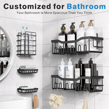 5-Pack Stainless Steel Shower Caddy Set – No-Drill Adhesive Bathroom Organizer