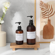 Small Wood Tray Pedestal Stand – Farmhouse Vanity Riser for Bathroom & Kitchen