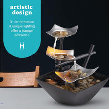 Homedics Tabletop Water Fountain – Indoor Zen Decor with Soothing Sounds
