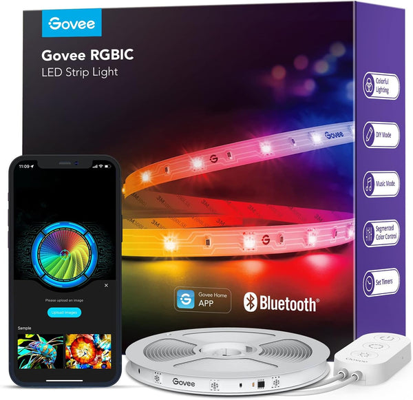 Govee RGBIC LED Strip Lights – Smart Bluetooth Light Strip for Bedroom