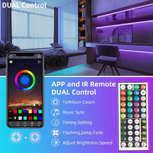 KSIPZE 100ft RGB LED Strip Lights – Music Sync & Bluetooth App Control