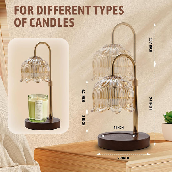 GEEZO Candle Warmer Lamp – Electric Fragrance Lamp with Timer & Dimmer