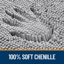 OLANLY Grey Chenille Bathroom Rug – 30x20 Soft, Quick-Dry, Non-Slip