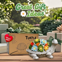 Nacome Solar Garden Turtle Statue – Outdoor Decor with Succulent & LED Lights